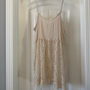 Cream lace tank by Easel